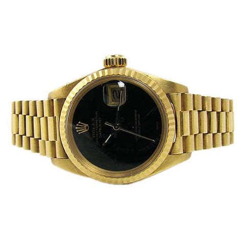 rolex black face womens